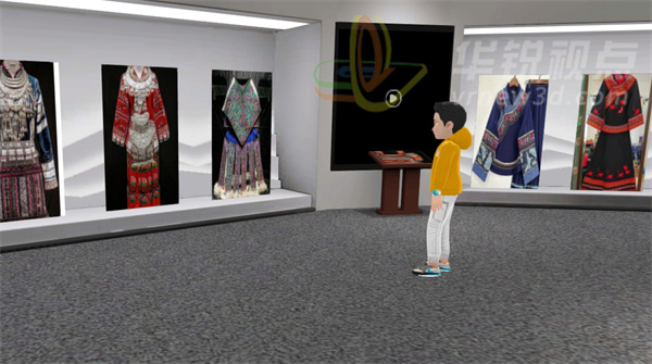 數(shù)字化展覽,民族服飾展廳,3D建模